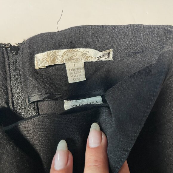 Dynamite Black Pencil Skirt Crisscross Detail Size 1 - Picture 5 of 9